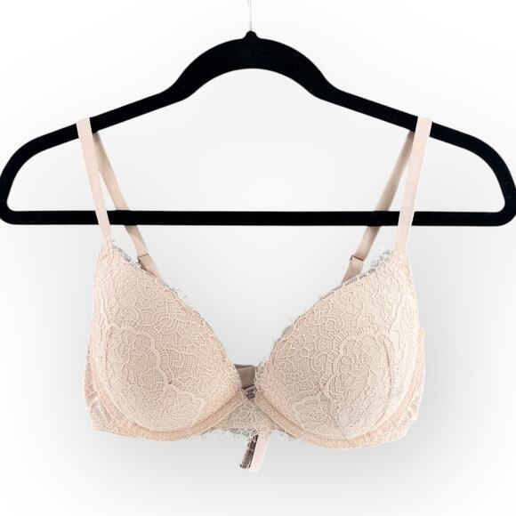 Victoria's Secret Other - Victoria’s Secret Dream Angels Push-Up Bra Light Pink Lace Sz 34D NWOT